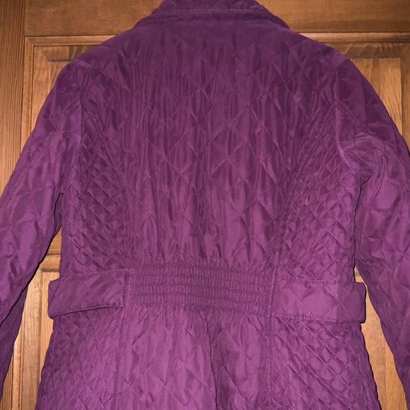 Womens Casual Quilted Jacket, Sz - Small, Purple Grape - Picture 3 of 4